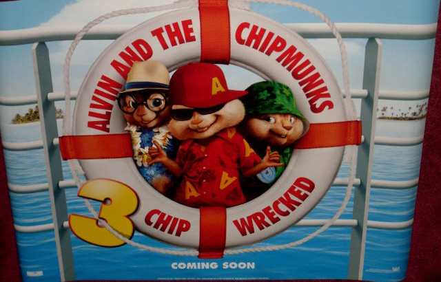 ALVIN AND THE CHIPMUNKS CHIPWRECKED: Advance UK Quad Film Poster ALVIN AND THE CHIPMUNKS CHIPWRECKED: Advance UK Quad Film Poster
