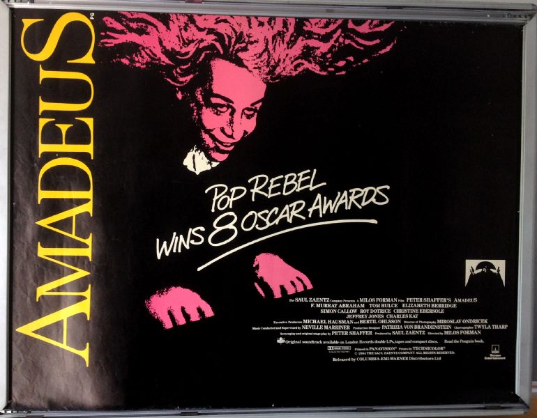 Cinema Poster: AMADEUS 1984 (Awards Quad) F. Murray Abraham Tom Hulce