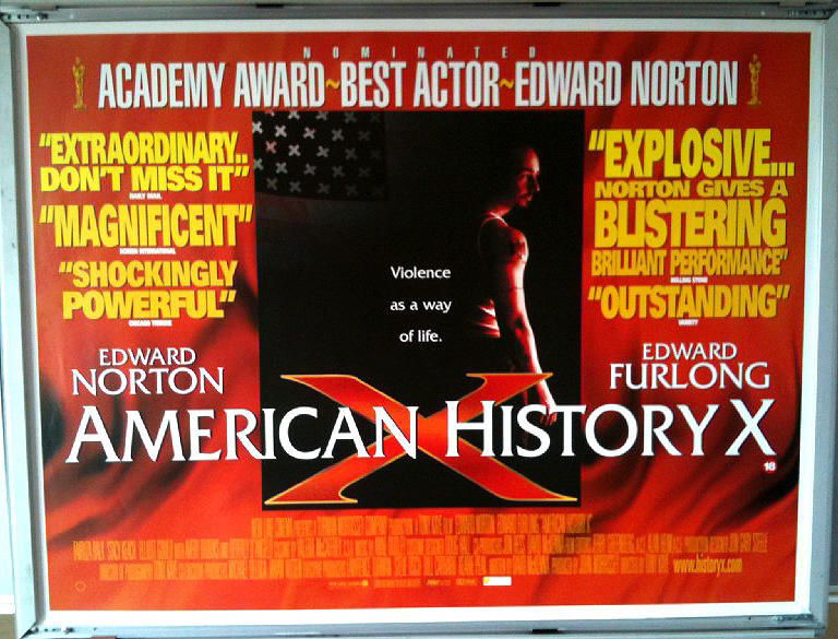 AMERICAN HISTORY X: UK Quad Film Poster AMERICAN HISTORY X: UK Quad Film Poster