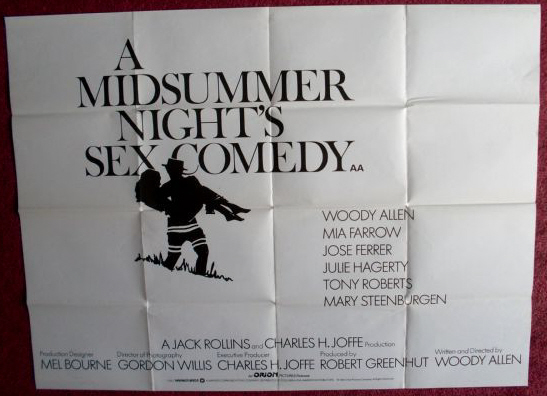 A MIDSUMMER NIGHTS SEX COMEDY: UK Quad Film Poster A MIDSUMMER NIGHTS SEX COMEDY: UK Quad Film Poster
