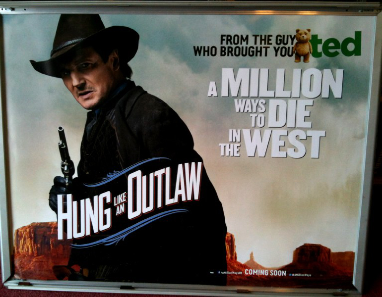 A MILLION WAYS TO DIE IN THE WEST: Clinch/Liam Neeson Quad Film Poster A MILLION WAYS TO DIE IN THE WEST: Clinch/Liam Neeson Quad Film Poster