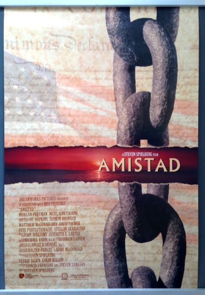 Cinema Poster: AMISTAD 1995 (One Sheet) Morgan Freeman Djimon Hounsou Cinema Poster: AMISTAD 1995 (One Sheet) Morgan Freeman Djimon Hounsou