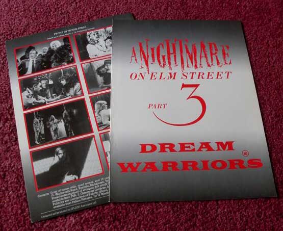 NIGHTMARE ON ELM STREET 3 DREAM WARRIORS: Promotional Card