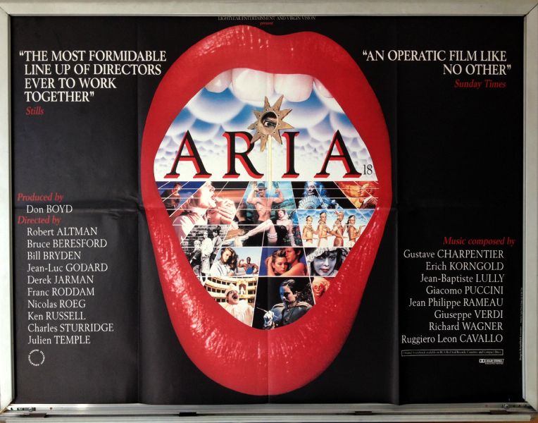 Cinema Poster: ARIA 1987 (Quad) Robert Altman Jean-Luc Godard Derek Jarman