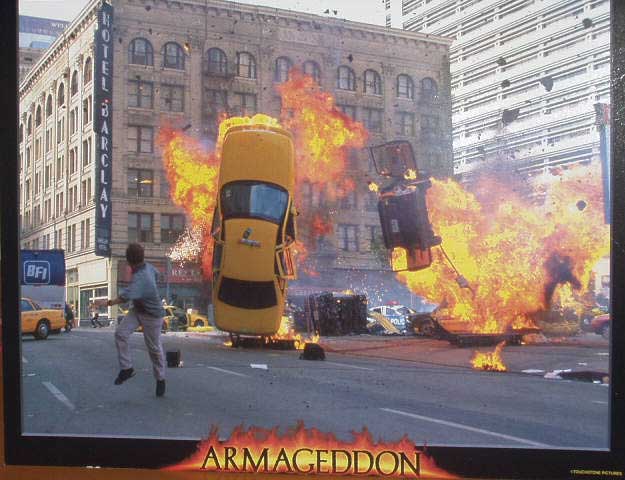 ARMAGEDDON: Lobby Card (Exploding New York Cab) ARMAGEDDON: Lobby Card (Exploding New York Cab)