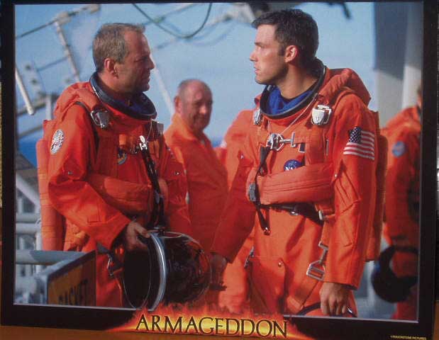 ARMAGEDDON: Lobby Card (Willis & Affleck)