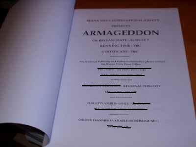 ARMAGEDDON: Promotional Booklet