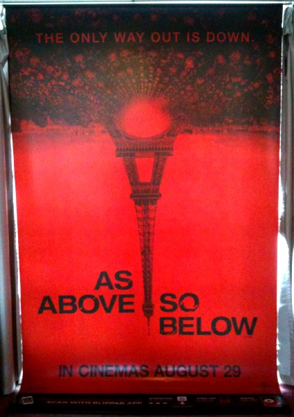 Cinema Banner: AS ABOVE SO BELOW 2014 Perdita Weeks Ben Feldman Emy Lvy