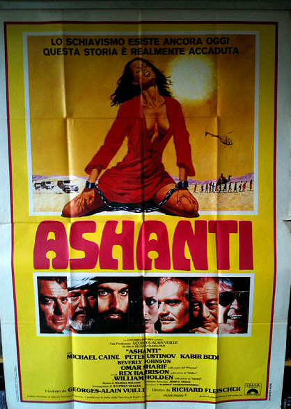 Cinema Poster: ASHANTI 1979 (Italian) Michael Caine Peter Ustinov Omar Sharif Cinema Poster: ASHANTI 1979 (Italian) Michael Caine Peter Ustinov Omar Sharif