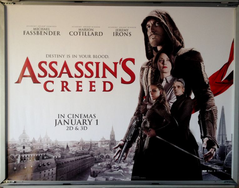 Cinema Poster: ASSASSIN'S CREED 2017 (White Advance Quad) Michael Fassbender Cinema Poster: ASSASSIN'S CREED 2017 (White Advance Quad) Michael Fassbender