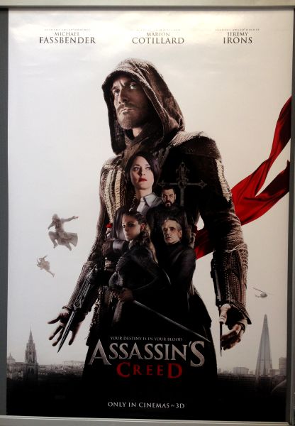 Cinema Poster: ASSASSIN'S CREED 2017 (Main One Sheet) Michael Fassbender Marion Cotillard