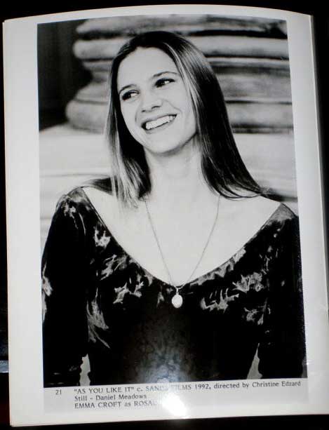 AS YOU LIKE IT: Still 21 Emma Croft AS YOU LIKE IT: Still 21 Emma Croft