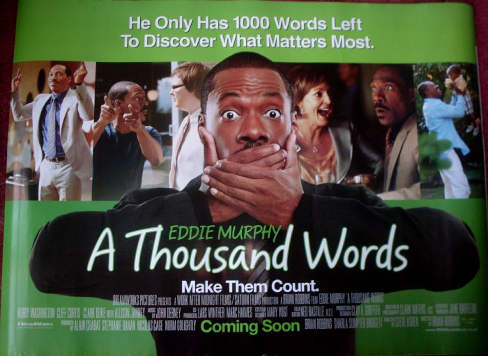 A THOUSAND WORDS: Main UK Quad Film Poster