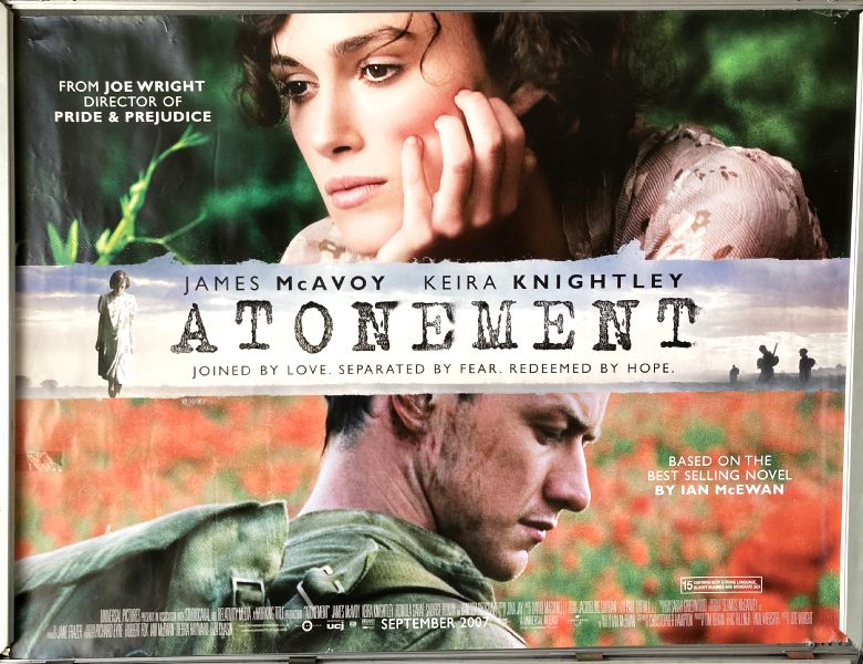 Cinema Poster: ATONEMENT 2007 (Quad) Keira Knightley James McAvoy
