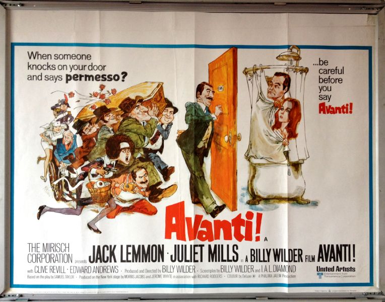 Cinema Poster: AVANTI!  1972 (Quad) Jack Lemmon Juliet Mills Clive Revill Billy Wilder 