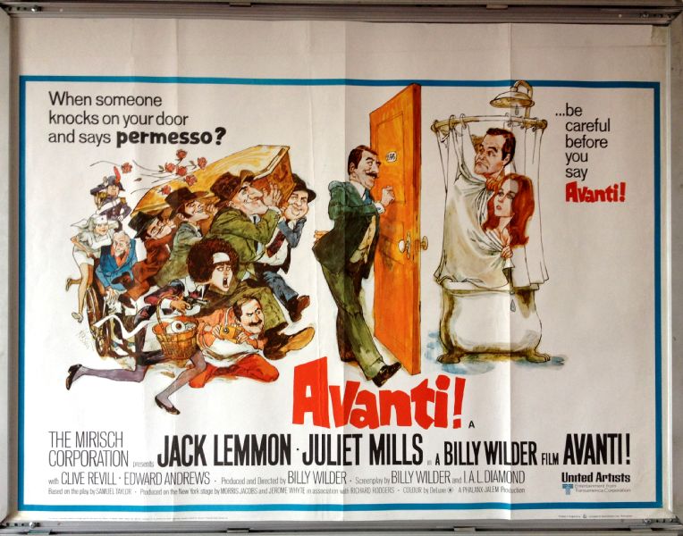 Cinema Poster: AVANTI! 1972 (Quad) Jack Lemmon Juliet Mills Clive Revill Billy Wilder Cinema Poster: AVANTI! 1972 (Quad) Jack Lemmon Juliet Mills Clive Revill Billy Wilder