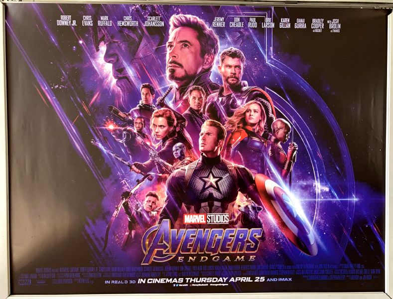 Cinema Poster: AVENGERS ENDGAME 2019 (Main Quad) Robert Downey Jr. Chris Evans