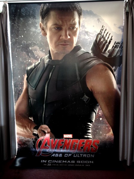 Cinema Banner: AVENGERS AGE OF ULTRON 2015 (Hawkeye) Jeremy Renner Samuel L. Jackson