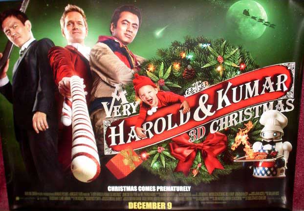 A VERY HAROLD & KUMAR 3D CHRISTMAS: UK Quad Film Poster A VERY HAROLD & KUMAR 3D CHRISTMAS: UK Quad Film Poster