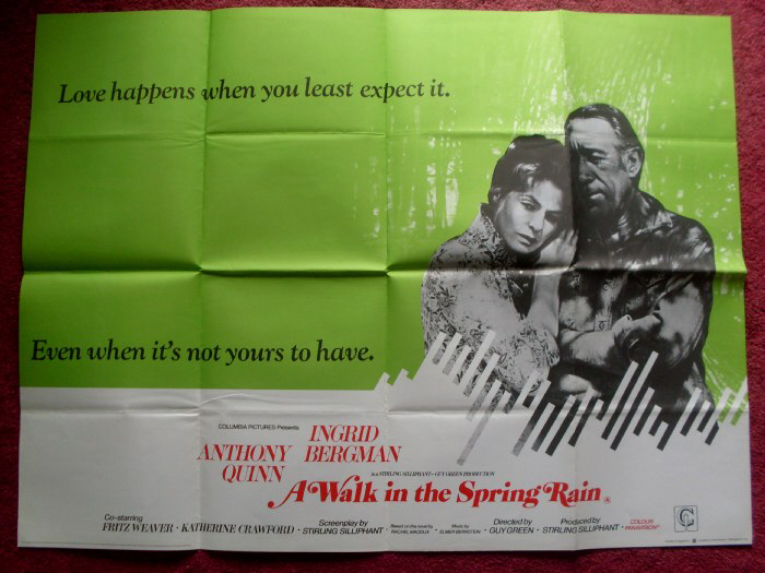 A WALK IN THE SPRING RAIN: UK Quad Film Poster A WALK IN THE SPRING RAIN: UK Quad Film Poster