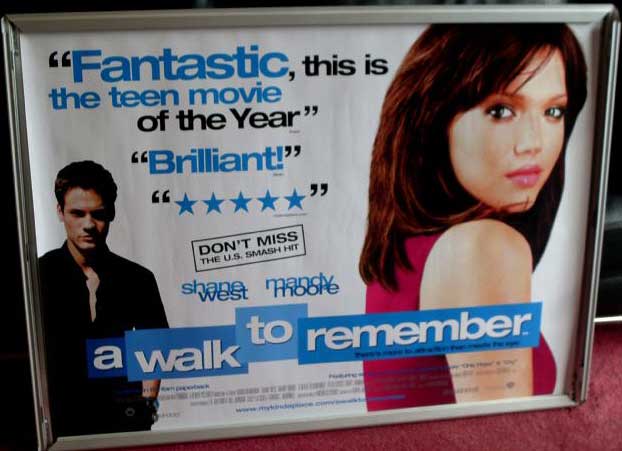 Cinema Poster: A WALK TO REMEMBER 2002 (Quad) Mandy Moore Shane West