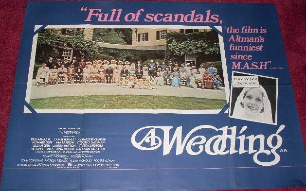 A WEDDING: UK Quad Film Poster A WEDDING: UK Quad Film Poster