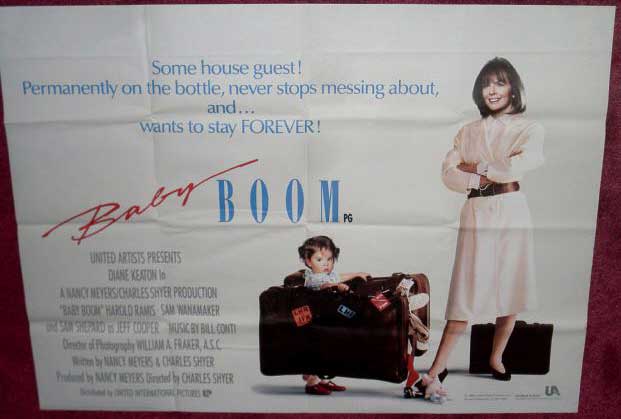 Cinema Poster: BABY BOOM 1987 (Quad) Diane Keaton Sam Shepard Cinema Poster: BABY BOOM 1987 (Quad) Diane Keaton Sam Shepard