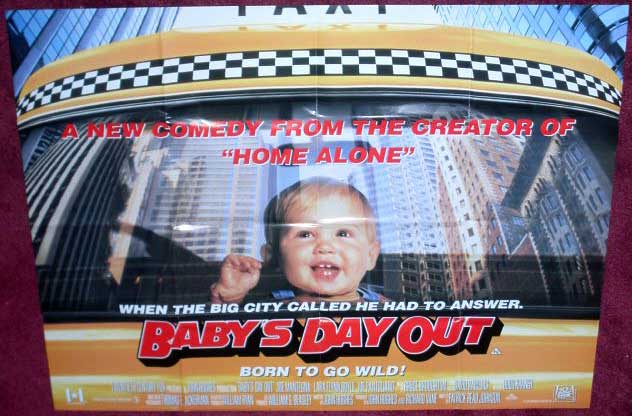 BABY'S DAY OUT: Advance UK Quad Film Poster BABY'S DAY OUT: Advance UK Quad Film Poster