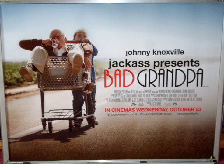 BAD GRANDPA: 'Trolley' UK Quad Film Poster BAD GRANDPA: 'Trolley' UK Quad Film Poster