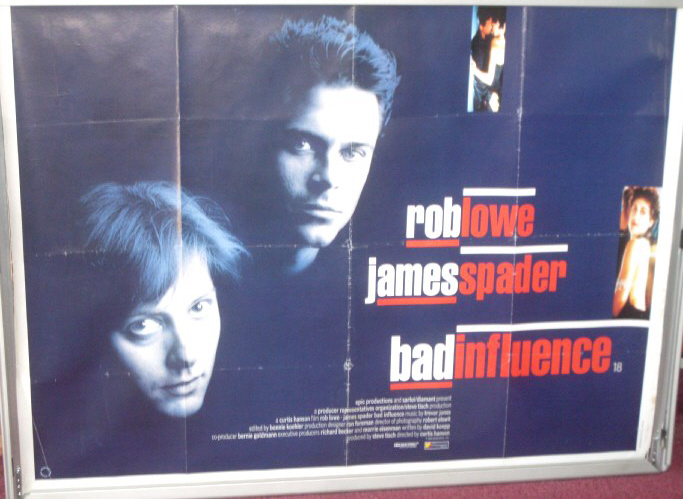 BAD INFLUENCE: UK Quad Film Poster BAD INFLUENCE: UK Quad Film Poster