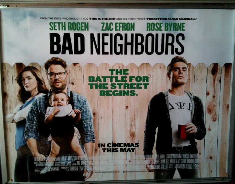 BAD NEIGHBOURS: Main UK Quad Film Poster