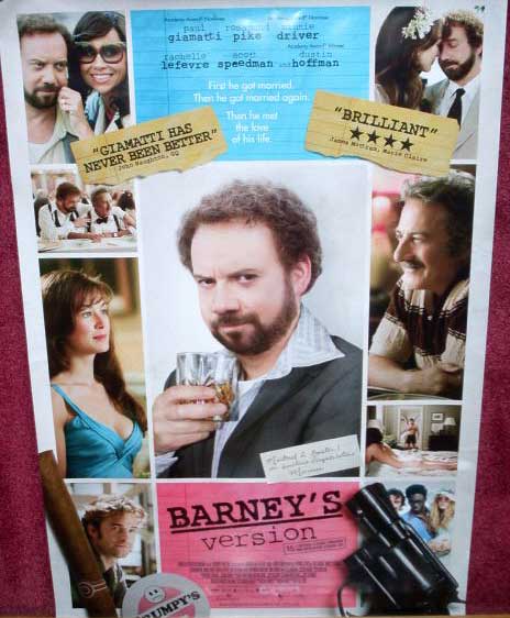 BARNEY'S VERSION: One Sheet Film Poster
