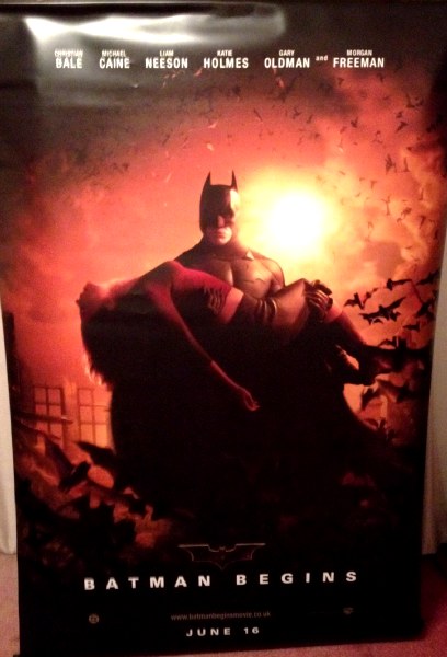 Cinema Banner: BATMAN BEGINS 2005 (DK & Dawes) Christian Bale Michael Caine