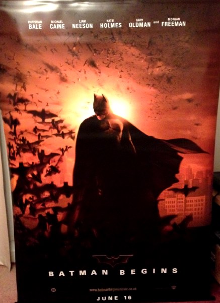 Cinema Banner: BATMAN BEGINS 2005 (Dark Knight) Christian Bale Michael Caine