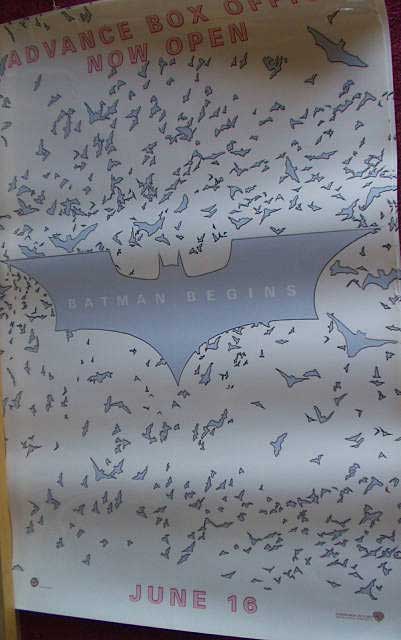 BATMAN BEGINS: Large Promo Cinema Cling BATMAN BEGINS: Large Promo Cinema Cling