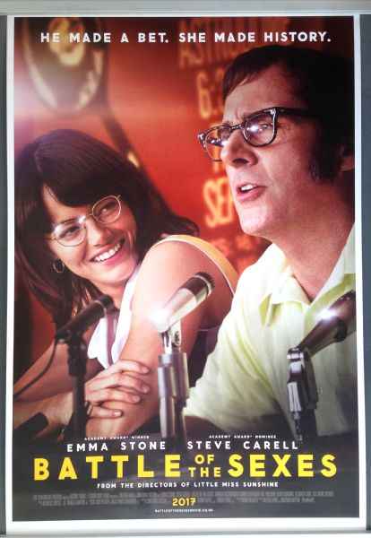 Cinema Poster: BATTLE OF THE SEXES 2017 (Border One Sheet) Emma Stone Cinema Poster: BATTLE OF THE SEXES 2017 (Border One Sheet) Emma Stone