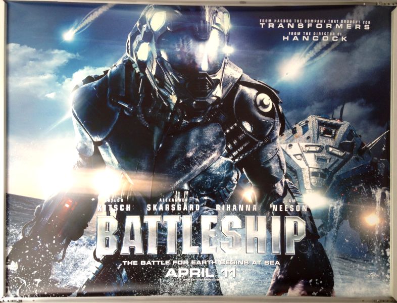 Cinema Poster: BATTLESHIP 2012 (Alien Quad) Rihanna Liam NeesonTaylor Kitsch