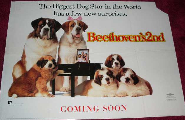 Cinema Poster: BEETHOVEN'S 2ND 1993 (Advance Quad) Charles Grodin Bonnie Hunt Cinema Poster: BEETHOVEN'S 2ND 1993 (Advance Quad) Charles Grodin Bonnie Hunt
