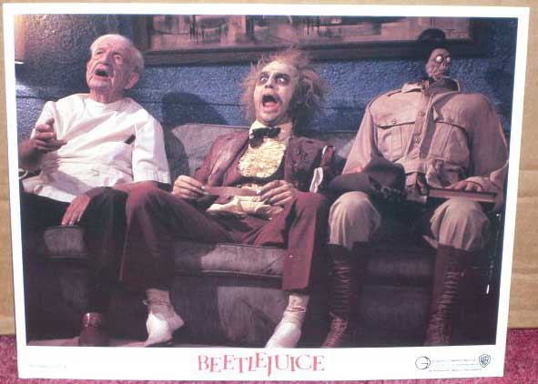 BEETLEJUICE: Lobby Card Trio Sitting on Bench