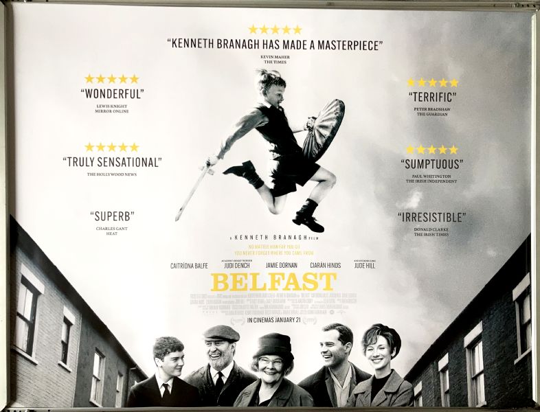 Cinema Poster: BELFAST 2022 (Quad) Judi Dench Jamie Dornan Ciarn Hinds
