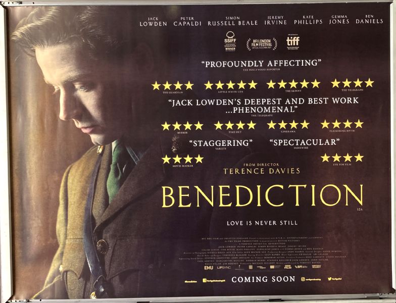 Cinema Poster: BENEDICTION 2022 (Quad) Terence Davies Tom Blyth Kate Phillips Anton Lesser