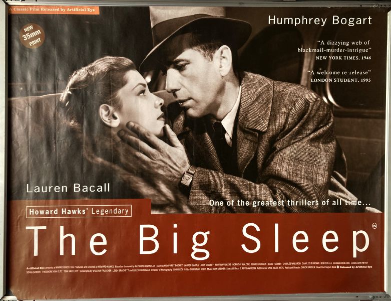 Cinema Poster: BIG SLEEP, THE 1946 (Rerelease Quad) Humphrey Bogart Lauren Bacall