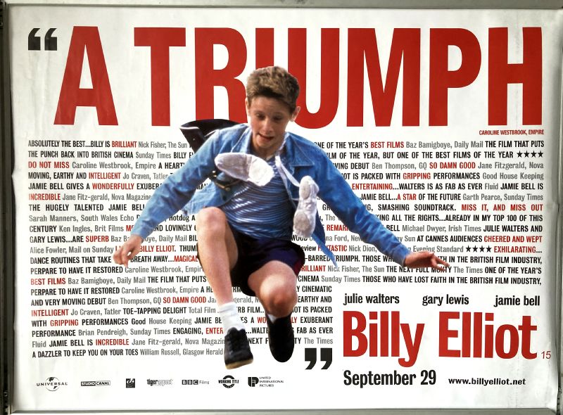 Cinema Poster: BILLY ELLIOT 2000 (Review Quad) Jamie Bell Julie Walters