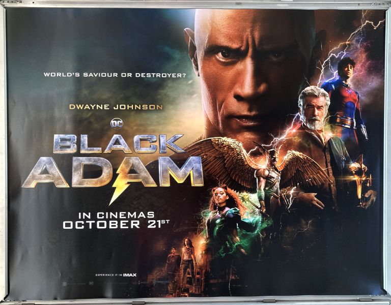 Cinema Poster: BLACK ADAM 2022 (2nd Advance Quad) Viola Davis Dwayne Johnson Pierce Brosnan