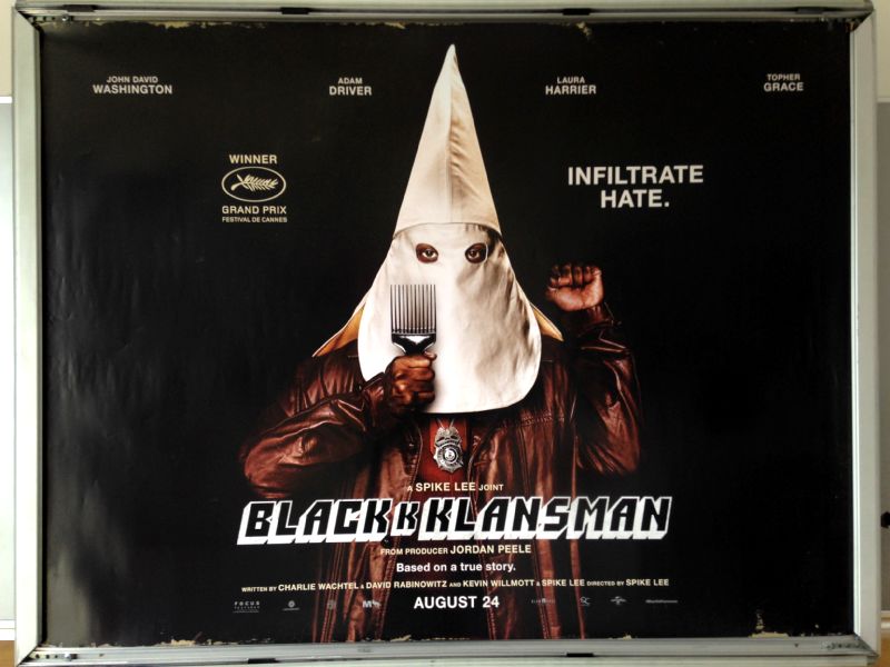Cinema Poster: BLACKKKLANSMAN 2018 (Quad) John David Washington Spike Lee Cinema Poster: BLACKKKLANSMAN 2018 (Quad) John David Washington Spike Lee