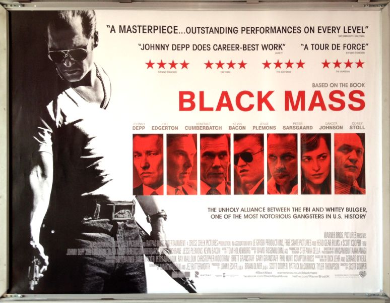 Cinema Poster: BLACK MASS 2015 (Main Quad) Johnny Depp Benedict Cumberbatch