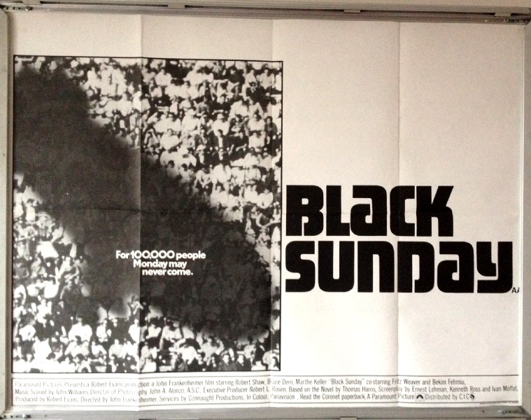 Cinema Poster: BLACK SUNDAY 1977 (Quad) Robert Shaw Bruce Dern Marthe Keller