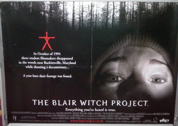 BLAIR WITCH PROJECT, THE: Main UK Quad Film Poster BLAIR WITCH PROJECT, THE: Main UK Quad Film Poster