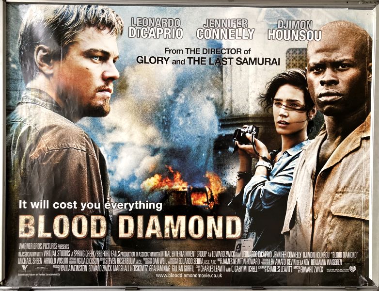 Cinema Poster: BLOOD DIAMOND 2007 (Quad) Leonardo DiCaprio Djimon Hounsou