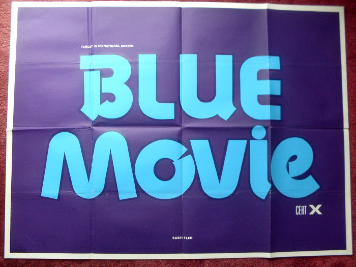 BLUE MOVIE: UK Quad Film Poster
